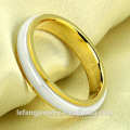 Melhor qualidade coreana personalidade suave rotativo, anel de casamento de cerâmica de ouro rosa para as mulheres